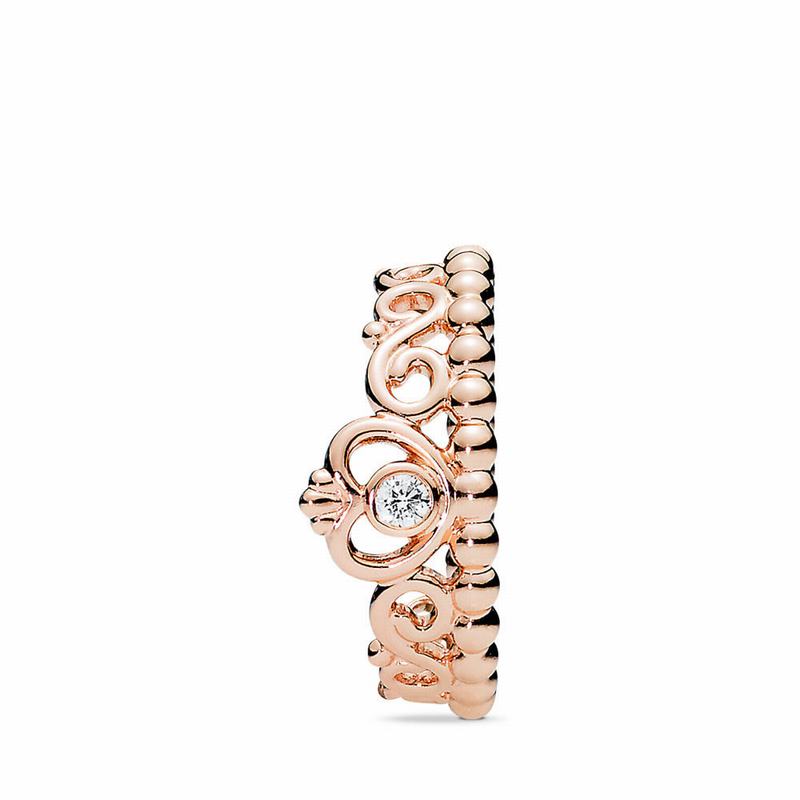 Pandora Australia Princess Tiara Crown Stackable Ring - Pandora Rose™ | WICLNY672